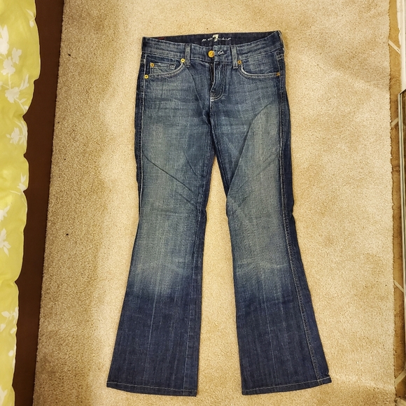 7 For All Mankind A Pocket Flare Jeans sz 25 - Picture 3 of 5